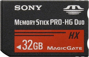 Карта памяти Memory stick Pro Duo HX 32Gb Sony (MSHX32BK) Карта памяти Memory stick Pro Duo HX 32Gb Sony (MSHX32BK)