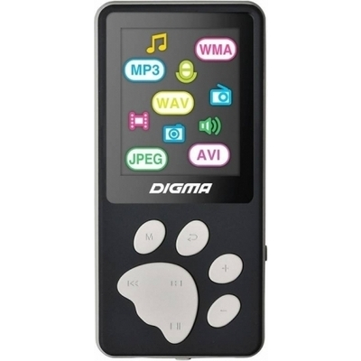 Flash MP3 плеер Hi-Fi  Digma S4 8Gb черный/серый/1.8"/FM/microSDHC