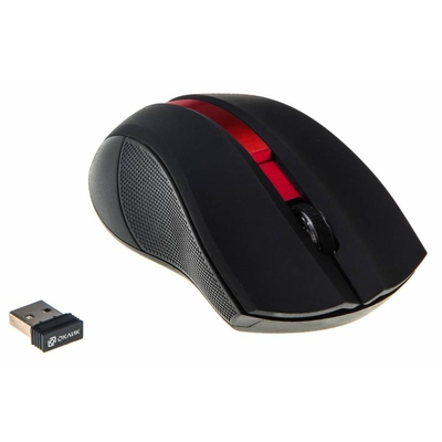 Мышь Мышь Oklick 615MW черный/красный